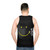 Surreal cosmic smile unisex tank top - men back