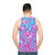 Creepy eyeball pattern unisex tank top - men back