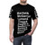 Black and white graphic t-shirt design inspired by the US presidential staff and government - men front