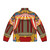 Carnival Circus Vintage Puffer Jacket with Vibrant Colors and Carnival Themes - Back