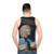 Unisex tank top with a space cat design - men back