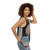 Unisex tank top with a space cat design - women side