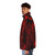 Watercolor and tie-dye puffer jacket with abstract, colorful pattern - men side left