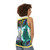 Unisex tank top with Athena and Arachne Greek mythology design - women back