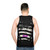 Unisex disco music tank top - men back