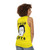 Unisex Atari-inspired tank top with Japanese culture graphics - women back