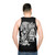 Shieldmaiden Huntress Unisex Tank Top featuring a wolf design - men back