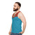 Astroganger unisex tank top featuring retro-futuristic mecha design - men side