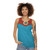 Astroganger unisex tank top featuring retro-futuristic mecha design - women