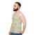 Unisex shiba inu tank top with matcha green tea and spring floral pattern - men side