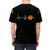 Basketball heartbeat graphic printed on a high-quality t-shirt - men back