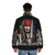 Captain Jack Sparrow inspired puffer jacket with iconic movie branding - men back