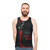 80s rock unisex tank top with "She Sells Sanctuary" by The Cult design - men