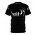 Humorous basketball evolution silhouette design printed on a t-shirt