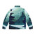 Canadian Mountain Puffer Jacket featuring a landscape with mountains, lakes, and a calming atmosphere - Back