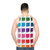 Pantone-inspired unisex tank top displaying various color shades - men back