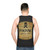 Assassins Creed inspired unisex tank top with beer label design - men back