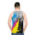 Unisex Tank Top with Vibrant Fantasy Digital Art Design - men back