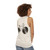 Unisex music and cycling tank top - women back