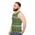 Velocicoaster Unisex Tank Top with Ugly Christmas Sweater Dinosaur Design - men side