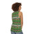 Velocicoaster Unisex Tank Top with Ugly Christmas Sweater Dinosaur Design - women back