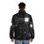 CPU processor circuit diagram puffer jacket - men back