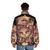 Cheshire Cat Puffer Jacket with colorful, whimsical design inspired by Alice in Wonderland - men back