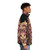 Cheshire Cat Puffer Jacket with colorful, whimsical design inspired by Alice in Wonderland - men side right