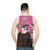 Vaporwave Doge Graphic Unisex Tank Top - men back