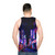 Unisex psychedelic neon nights tank top - men back