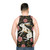 Unisex tank top with enchanted nature and floral design - men back