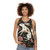 Unisex tank top with enchanted nature and floral design - women