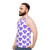 Love purple heart unisex tank top - men side