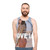 Unisex cat tank top with a stylish kitty cat design, perfect for music lovers - men
