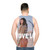Unisex cat tank top with a stylish kitty cat design, perfect for music lovers - men back