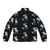 "The Last Unicorn" puffer jacket featuring dark, pastel, and gothic unicorn designs