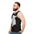 English bull terrier wearing a unisex tank top - men side