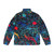 Bushido Code Samurai Puffer Jacket in Black - Back