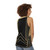 Unisex art deco tank top with geometric pattern - women back