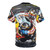 Barry Sheene inspired oil painting print on a high-quality t-shirt - Back
