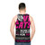 Unisex 'Love Cats' tank top featuring a graphic design with a cat and The Cure-inspired typography - men back