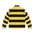 Bumble bee puffer jacket with bright yellow and black stripes - Back