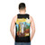 Emmaus Retreats Jesus Christ Is Risen Christian Unisex Tank Top - men back