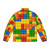 Building Blocks Construction Brick Puffer Jacket featuring Lego-inspired design - Back
