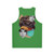 Sedmikrasky unisex tank top featuring collage design inspired by Czech experimental cinema - Back
