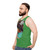 Sedmikrasky unisex tank top featuring collage design inspired by Czech experimental cinema - men side
