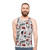 Unisex horror movie "It" themed tank top with repeating pattern design - men