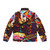 Buckethead Udnie Wave Colorful Puffer Jacket, featuring a unique wave pattern design inspired by the iconic guitarist - Back