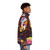 Buckethead Udnie Wave Colorful Puffer Jacket, featuring a unique wave pattern design inspired by the iconic guitarist - men side right