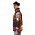 Buckethead Udnie Wave Colorful Puffer Jacket, featuring a unique wave pattern design inspired by the iconic guitarist - men side left
